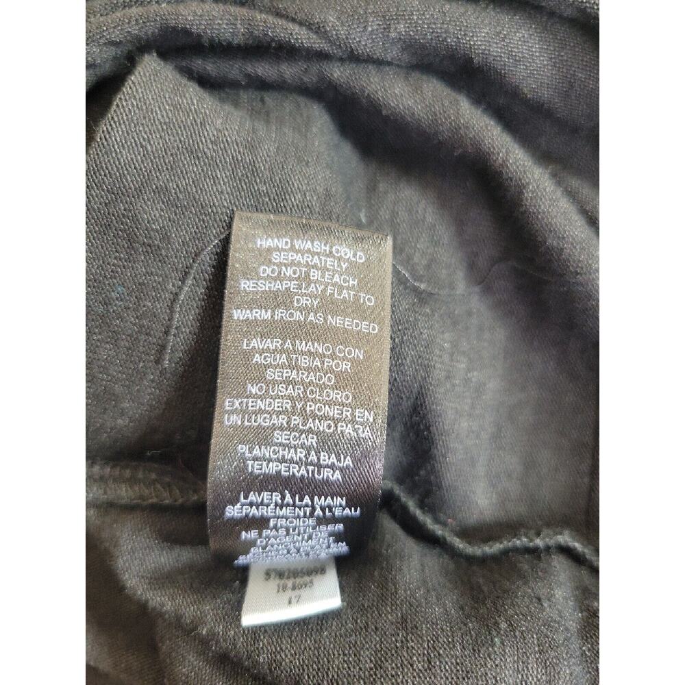 NWT White House Black Market Black Linen Blend Off The Shoulder Top Womens Large - Picture 11 of 11